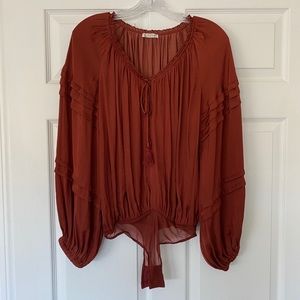 Free People bodysuit blouse, S
